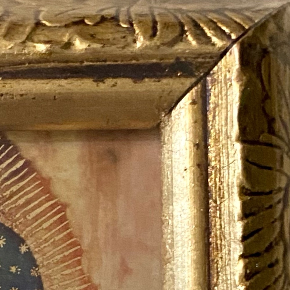Our Lady of Guadalupe Religious Wall Art in Gold Frame, NEW 9’x8”x2” MEXICO - Picture 5 of 5